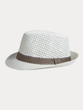 Stylish Woven Straw Fedora Hat