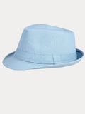 Classic Spring Summer Cotton Denim Fedora Hat