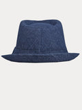 Classic Spring Summer Cotton Denim Fedora Hat