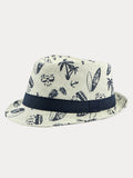 Summer Tropical Print 100% Cotton Fedora Hat