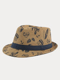 Summer Tropical Print 100% Cotton Fedora Hat