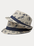 Summer Tropical Print 100% Cotton Fedora Hat