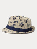 Summer Tropical Print 100% Cotton Fedora Hat