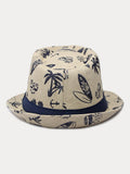 Summer Tropical Print 100% Cotton Fedora Hat