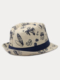 Summer Tropical Print 100% Cotton Fedora Hat