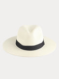 Wide Brim Sun Protection Woven Straw Fedora Hat