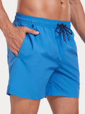 Mesh Lining Elastic Waist Beach Shorts