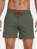 Mesh Lining Elastic Waist Beach Shorts