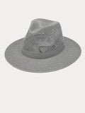 The Classic Linen Straw Flat Brim Fedora