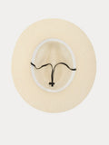 The Classic Linen Straw Flat Brim Fedora