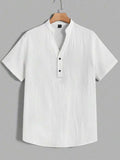 Washed Crinkle Textured Casual Beach Tee