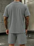 Washed Cotton 2-Piece T-Shirt & Shorts Set