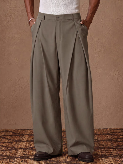 High Waist Loose Casual Suit Pleated Wide Leg Dress Pants – COOFANDY