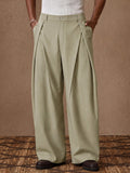 High Waist Loose Casual Suit Pleated Wide Leg Dress Pants