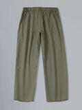 Pleated Wide Leg Washed Linen Pants
