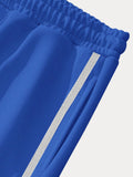 Retro Side Snap Button Wide Leg Track Pants