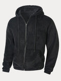 Coral Fleece Hooded 2-Piece Lounge Set