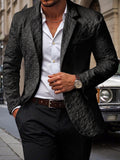 Floral Embossed Relaxed Fit Blazer