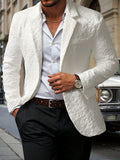 Floral Embossed Relaxed Fit Blazer