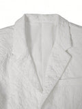 Floral Embossed Relaxed Fit Blazer