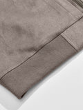 Casual Faux Suede Bomber Jacket