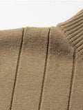 Half-Zip Ribbed Knit Sweater