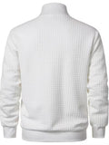 Casual Stand Collar Quilted Zip-Up Jacket