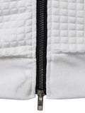 Casual Stand Collar Quilted Zip-Up Jacket