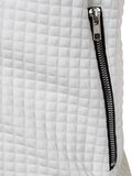 Casual Stand Collar Quilted Zip-Up Jacket