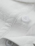 Textured Jacquard Long Sleeve Polo Shirt