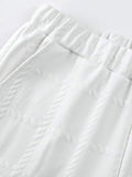 Textured Jacquard Long Sleeve Polo Shirt