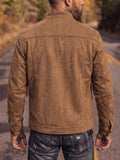 Retro Faux Suede Workwear Jacket