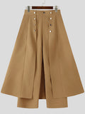 Avant-Garde Faux Two-Piece Skirt Overlay Pants