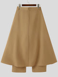 Avant-Garde Faux Two-Piece Skirt Overlay Pants