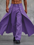 Avant-Garde Faux Two-Piece Skirt Overlay Pants