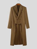 Designer Faux Two-Piece Long Suit Overcoat