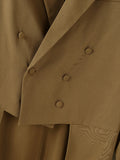 Designer Faux Two-Piece Long Suit Overcoat