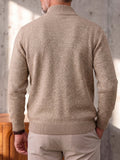 Cable Knit Full Zip Cardigan Sweater Vintage Stand Collar Jacket