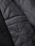 Faux Two-Piece Hooded Wool Blend Overcoat