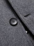 Faux Two-Piece Hooded Wool Blend Overcoat
