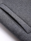 Faux Two-Piece Hooded Wool Blend Overcoat
