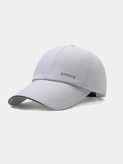 Adjustable Quick Dry Baseball Cap Hat coofandystore White One Size(56-60) 