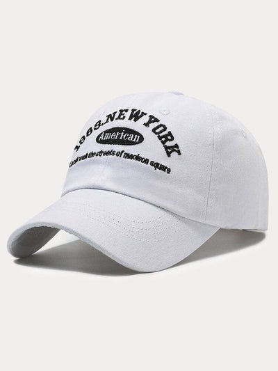 Cotton Adjustable Baseball Cap Hat coofandystore White One Size(56-60) 