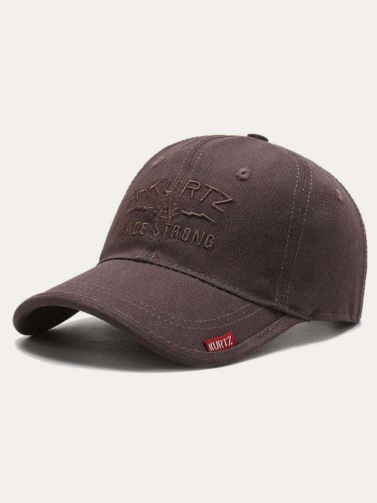 Adjustable Word Cotton Baseball Cap Hat coofandystore Brown F(56-60) 