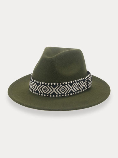 Fedora Hat with Band Hat coofandy Army Green F(56-58) 