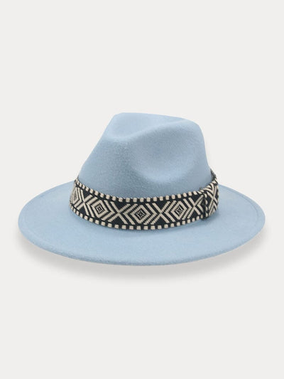 Fedora Hat with Band Hat coofandy Clear Blue F(56-58) 