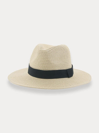 Breathable Flat Brim Beach Hat Hat coofandy Khaki F(56-58) 