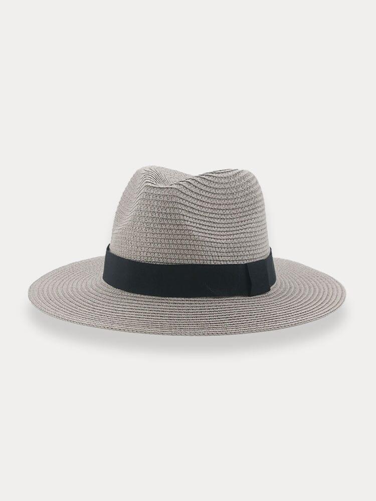 Breathable Flat Brim Beach Hat Hat coofandy Grey F(56-58) 
