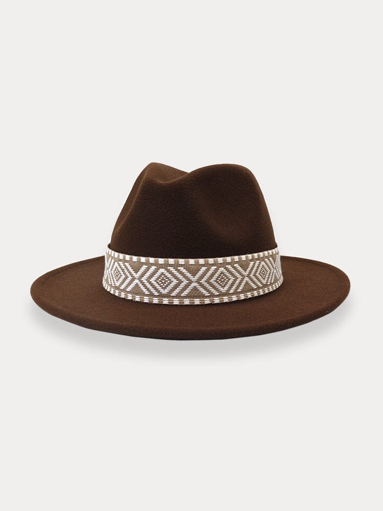 Fedora Hat with Removable Band Hat coofandy Brown F(56-58) 
