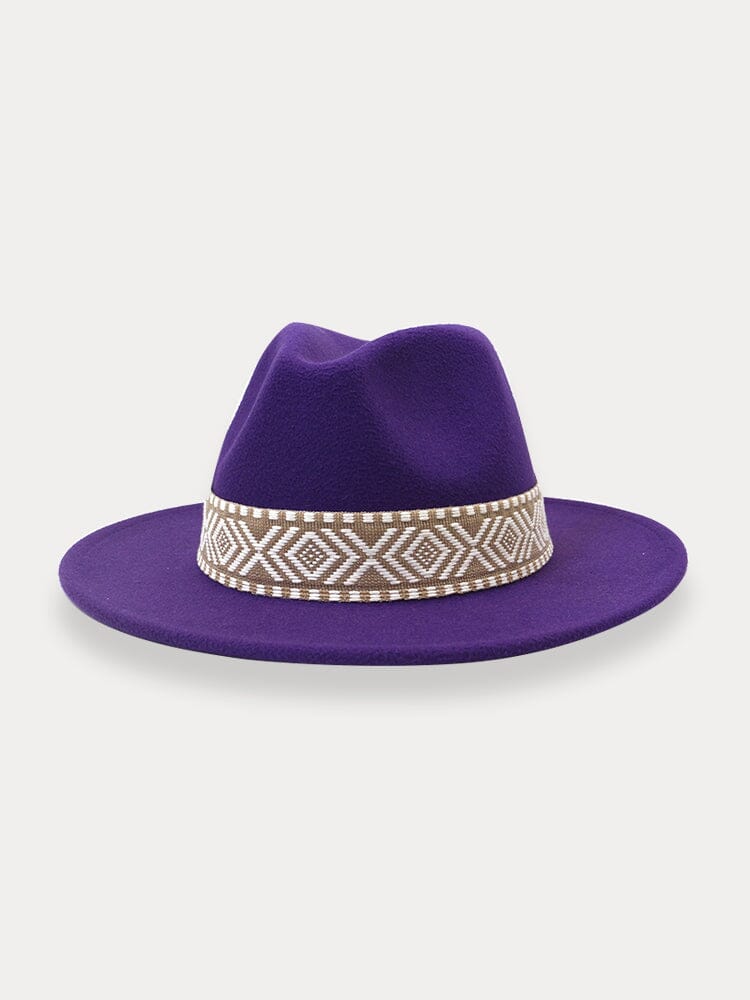 Fedora Hat with Removable Band Hat coofandy Dark Purple F(56-58) 